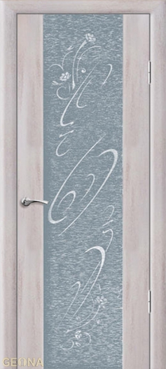 Фото двери Геона Люкс-1 с рисунком и стразами